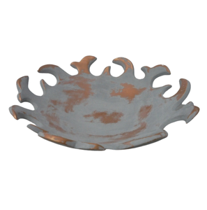 Classic Design Serve Ware Aluminum Round Salad <b>Bowl</b> <b>White</b> W/Copper Anti for Kitchen <b>Serving</b> <b>Bowl</b> Use for Kitchen & Tabletop - Product Image 1