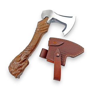 Hache de bûcheron nordique industrielle en acier à haute teneur en carbone, hache pour le travail du bois, fourreau en cuir, OEM/ODM, hache artisanale personnalisée - Product Image 3