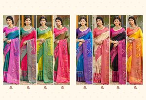 Nuevo Sari de Seda Banarasi de Gujarat para Mujer, Estilo Formal, de Secado Rápido, Ideal para Bodas, Diwali y Fiestas - Product Image 5