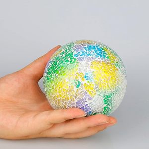 Esfera de vidrio de mosaico elegante, diseño creativo, bolas decorativas para el hogar, adornos de Metal dorado para decoración del hogar o regalo - Product Image 3