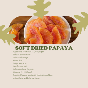 Wholesale Premium Natural Dehydrated Dried Papaya Chunks and Cubes – Sweet and Tropical Fruit <b>Snack</b> and Bakery Ingredient - Product Image 6