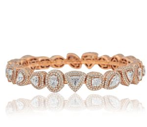 Bracelet tennis en moissanite multiforme, bracelet fantaisie, bracelet de luxe pour mariage, bracelet en diamant pour femme, cadeau pour femme - Product Image 3