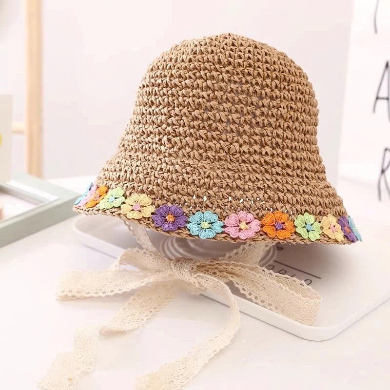 สีน้ำตาลประดับดอกไม้