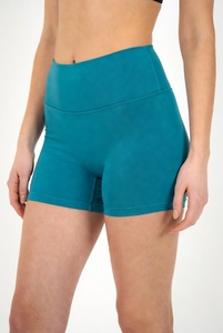 Shorts de sport taille haute pour femmes, effet push-up fessier, froncé, pour yoga et gym, vente en gros - Product Image 3