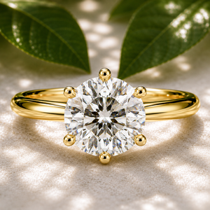 Joyería Fina, Anillos de Compromiso y Matrimonio con Diamantes Cultivados en Laboratorio, Certificados por IGI, Redondos, de 1, 2, 3 y 4 Quilates, en Oro Puro de 14K - Product Image 1