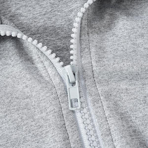 Personalizado de dos piezas desgastada mujer algodón en blanco Zip up recortada chándales Jogging Sudadera con capucha chándales 2 piezas conjunto de pantalones cortos para las mujeres - Product Image 2