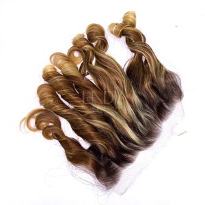 Extensiones de Cabello Natural de Alta Calidad con Mechas Ombre Onduladas y Frontal para Hacer Pelucas - Product Image 6