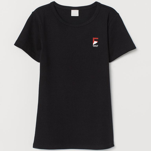 Camiseta marrón de algodón acanalado para mujer de talla grande Casual Spandex textil suave cuello redondo gasa personalizada camiseta lisa al por mayor - Product Image 2