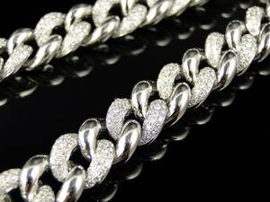 Luxury Jewlery Hip Hop Style Iced Out VVS Round Brilliant Cut Moissanite Diamond In S925 <b>Silver</b> Miami Cuban Link <b>Chain</b> for <b>Men</b> - Product Image 5