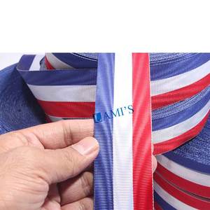 Ruban de moirs en gros-grain OEM, rayures classiques personnalisées, rubans de médaille, récompenses et décoration - Product Image 4