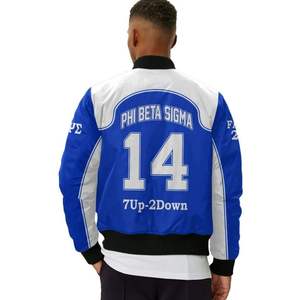 Phi Beta Sigma แจ็กเก็ตซาตินสีฟ้า1914สไตล์กรีก Sigma ตัวแทนมหาวิทยาลัยที่กำหนดเองเครื่องแต่งกายที่มีคุณภาพ - Product Image 6