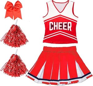 Conjunto de disfraz de porristas para competición de equipos, traje de animadora personalizado, uniforme de animadora, fabricante de Top y falda - Product Image 3