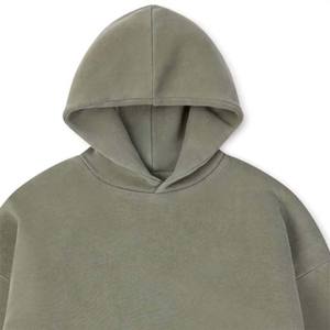 Sudadera con Capucha de Forro Polar Sólido para Hombre, Premium, Invierno, 100% Algodón, Transpirable, Ecológica, con Logotipo y Diseño de Bolsillo Personalizados, Venta al Por Mayor - Product Image 6