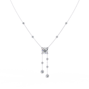 Collier en diamant cultivé en laboratoire pour filles avec or 18 carats, accessoire élégant et luxueux - Product Image 3