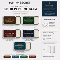Baume de parfum solide végétalien format voyage, marque privée, senteur fruitée naturelle, longue durée, parfum masculin