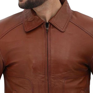 Veste en cuir PU à col montant camouflage personnalisée de haute qualité pour hommes Style streetwear Fermeture éclair Séchage rapide Respirant - Product Image 3