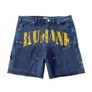 กางเกงยีนส์ขาสั้นผู้ชายพิมพ์ลาย DTF แบบกำหนดเอง ลายกราฟิกคริสตัลกลางตัว ดีไซน์โดดเด่น ยืดหยุ่น แห้งเร็ว ระบายอากาศได้ดี สไตล์สปอร์ตฟิตเนส - Product Image 3