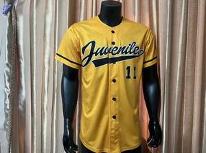 Camiseta de Béisbol Personalizada al por Mayor con Nombre Impreso, Transpirable, de Secado Rápido, 100% Poliéster, Cuello en V, Talla Grande - Product Image 4