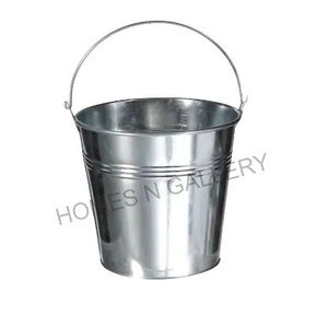 Latest 2023 Metal Iron Amazing Design <b>Small</b> Home Decorative Tin Flower Buckets <b>Pots</b> In Antique Finished With Wooden Handle - Product Image 6