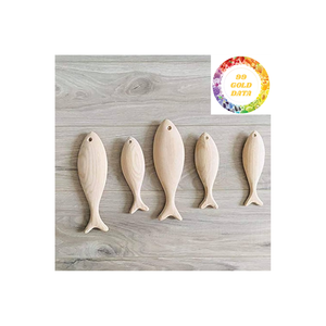 Poisson en bois fabriqué à la main sur mesure Article cadeau écologique pour les magasins côtiers et touristiques - Product Image 2