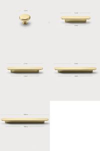 New Gold Brass Cabinet <b>Handle</b> Modern <b>Pull</b> Knobs for Home Kitchen Office Furniture Hardware <b>Door</b> Drawer Wardrobe Cabinet <b>Handle</b> - Product Image 4