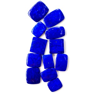 Lapis Lazuli Cabochon ธรรมชาติขัดหลวมอัญมณีสีฟ้าผสมรูปร่างสำหรับการทำเครื่องประดับ - Product Image 6