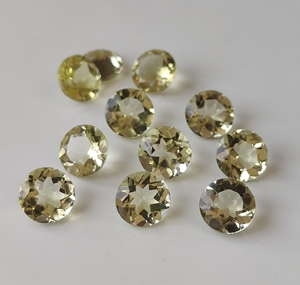 เลมอนควอตซ์ธรรมชาติทำด้วยมือพลอยหลวมเจียระไนขนาด3-8มม. สำหรับการทำเครื่องประดับขายส่ง - Product Image 1