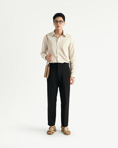 Camisa de algodón y lino estampada de punto de manga larga para hombre, ajuste Regular, transpirable, informal, botón, ligero, Top de otoño, rutina de Vietnam - Product Image 4