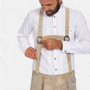 High Quality Genuine <b>Leather</b> Oktoberfest 2025 Hot Selling Bavarian Short Lederhosen Men Traditional Authentic German <b>Outfit</b> - Product Image 6