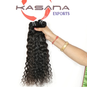 Extensiones de Cabello Humano Natural Virgen Indio 100% Sin Procesar con Cutícula Alineada, Ondulado Profundo, Negro, para Mujer, Estilo Elegante, Sin Cinta Adhesiva - Product Image 2