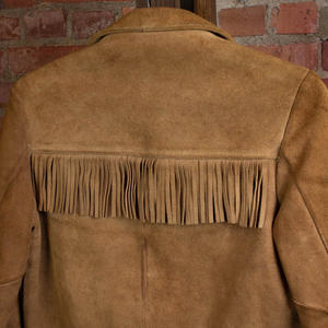 Veste en cuir suédé à franges de style occidental de haute qualité, style décontracté vintage avec décoration de boutons pour l'hiver - Product Image 3