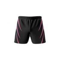 Shorts de rugby unisexes personnalisés en polyester respirant à 100 % avec logo brodé, poches, vêtements de sport imprimés, grandes tailles