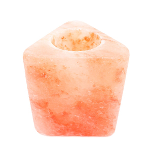 Candelabro de sal Rosa puro del Himalaya OEM, candelabro de sal de roca rosa de cristal Natural ligero para té - Product Image 2