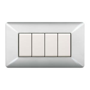 Placa Easy Mod. Matix Aluminio Gris Claro 4p - Product Image 1