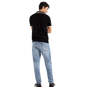 Wholesale Custom Made Men Black Casual Polo <b>T</b> <b>Shirt</b> With Zipper Turn Down <b>Collar</b> And Short Sleeves Men Polo <b>Shirts</b> - Product Image 3