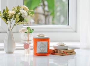 Customized D10H10cm Glass <b>Scented</b> <b>Candles</b> Beautiful Fragrance Custom Wax Blend Cylinder for New Year Christmas Factory Price - Product Image 2