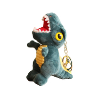 Porte-clés en peluche mini dinosaure en gros, pendentif de sac personnalisé en forme d'animal en peluche, porte-clés mignon en peluche multicolore