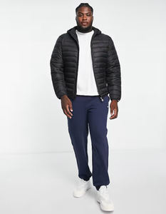 Chaqueta Bomber acolchada para hombre con cremallera, impermeable, a prueba de viento, ligera, aislada, con capucha, cálida, informal, elegante, para invierno - Product Image 2