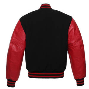 Custom Men's Varsity Baseball Bomber Fleece <b>Jacket</b> High Quality College Letterman <b>Patchwork</b> Front Winter Wool - Product Image 3