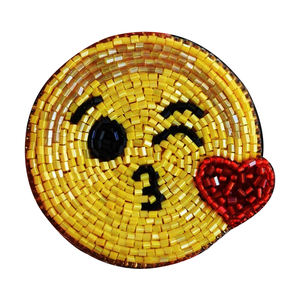 2025 perles de verre faites à la main sous-verre fantôme hanté tapis de boisson Halloween Unique pour décor festif et cadeaux - Product Image 2