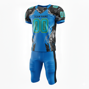 Conjunto de Uniforme de Fútbol Americano Personalizable, Camiseta y Pantalones Cortos, 100% Poliéster, Transpirable y Tallas Grandes, con Posición para Logotipo Frontal - Product Image 3