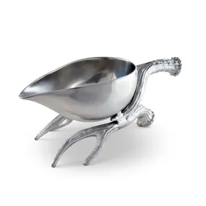 Cuenco de Metal con Acabado de Espejo Premium, Cuenco Decorativo de Lujo para Mesa, Cuencos de Acero para el Hogar y Uso, Cuenco con Pedestal, Seguro, Plateado, Zahid Exports - Product Image 4