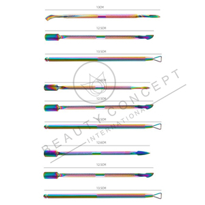Empujador de cutículas de uñas con Mango antideslizante, removedor de piel muerta de doble punta de acero inoxidable, producto de manicura sostenible, empujador de cutículas - Product Image 4