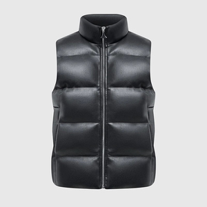 Gilet en cuir véritable tendance pour homme, style hip-hop, respirant, séchage rapide, vêtement d'extérieur décontracté, directement de l'usine - Product Image 2