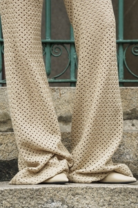 Pantalones de mujer Pantalones acampanados Nadia de calidad premium Ropa de mujer blanca y marrón Tiendas en línea Conjuntos de mujer 2025 de buena calidad - Product Image 3