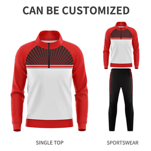 Venta al por mayor nueva temporada Club equipo fútbol chándal entrenamiento de fútbol poliéster chándal hombres invierno Zip Up chándal - Product Image 2