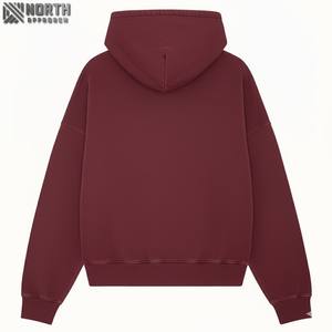 OEM Vente en gros Pull à capuche à manches longues pour hommes Vêtements de rue fuselés avec logo brodé Impression graphique Sweats à capuche d'hiver pour garçon - Product Image 2