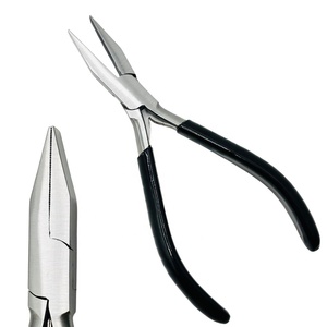 Hair <b>Extension</b> Pliers Professional Micro Ring <b>Bead</b> Tool Flat Nose Pliers 7 Inch Stainless Steel with Non-Slip Handle - Product Image 1