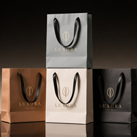 Sac de shopping en papier carton blanc écologique Allwin Packfactory, logo personnalisé, laminage haute brillance, sac cadeau de luxe