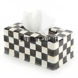 Boîte à mouchoirs en acier inoxydable Branche de fleurs en laiton plaqué argent pour hôtels et restaurants à des tarifs abordables et réduits - Product Image 4